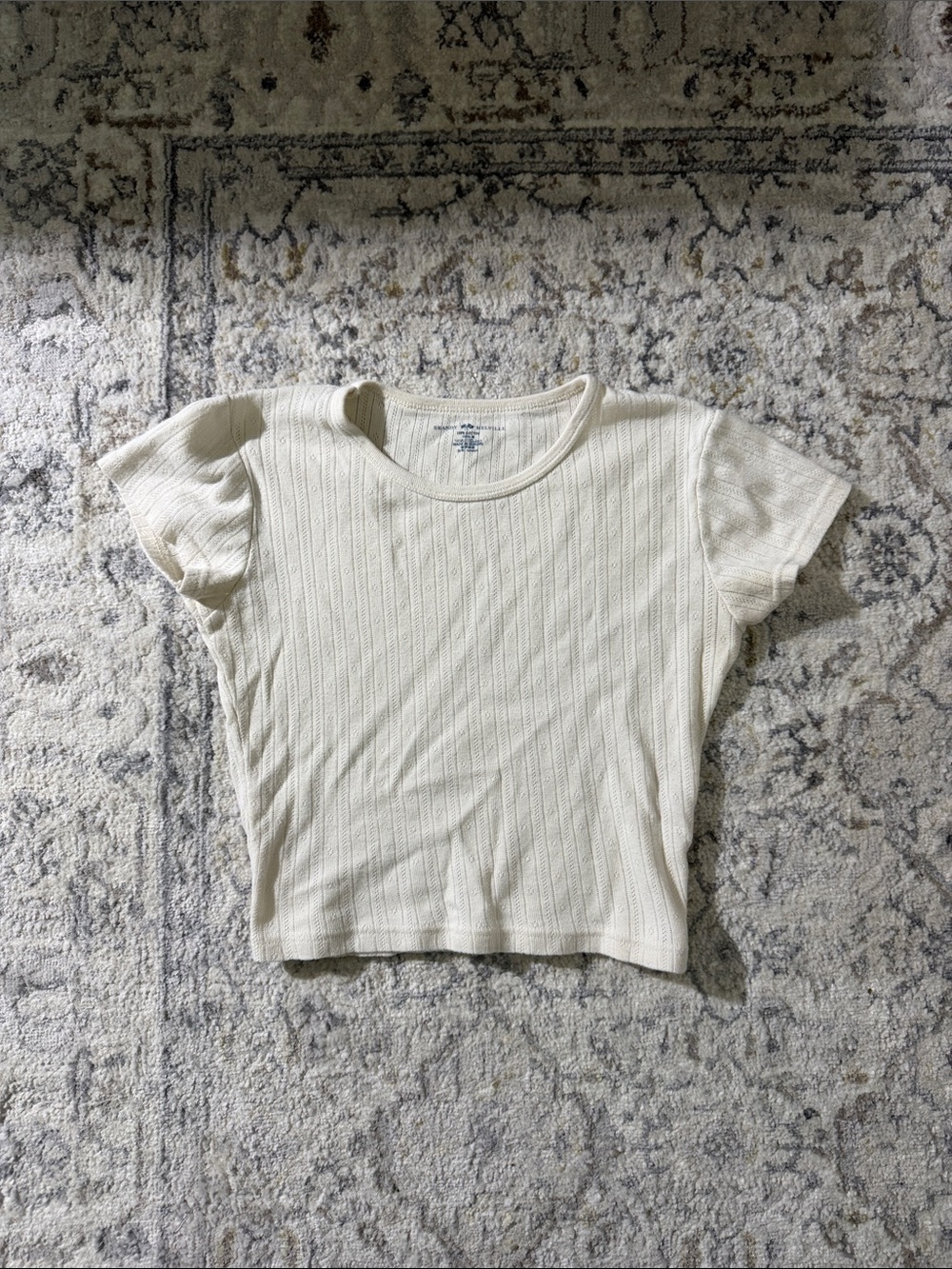 Brandy Melville Ivory Cotton Crop Top